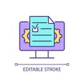 Document management RGB color icon Royalty Free Stock Photo