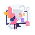 Document management soft abstract concept vector illustration Royalty Free Stock Photo