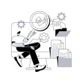 Document management soft abstract concept vector illustration. Royalty Free Stock Photo