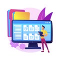 Document management soft abstract concept vector illustration. Royalty Free Stock Photo