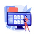 Document management soft abstract concept vector illustration. Royalty Free Stock Photo