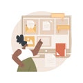 Document management soft abstract concept vector illustration. Royalty Free Stock Photo