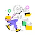 Document management soft abstract concept vector illustration. Royalty Free Stock Photo