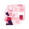 Document management soft abstract concept vector illustration. Royalty Free Stock Photo