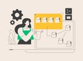 Document management soft abstract concept vector illustration. Royalty Free Stock Photo
