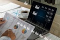 Document Management System DMS Businessman working manage files documentation