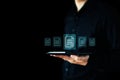 Document management system DMS, online documentation database Royalty Free Stock Photo