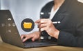 Document Management System DMS, online documentation database and process automation to efficiently manage files, knowledge and Royalty Free Stock Photo