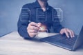 Document Management System (DMS), online documentation database and process automation to efficiently manage fi Royalty Free Stock Photo