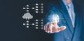 Document Management System DMS, online documentation database and process automation to efficiently manage files, knowledge and Royalty Free Stock Photo