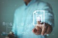 Document Management System DMS, Online documentation database service, Ai automation process to efficiently manage files Royalty Free Stock Photo