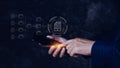 Document Management System (DMS) on smartphone, Royalty Free Stock Photo