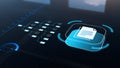 Document management system utilizing AI for automated processes, enhancing workflow productivity and organization. Futuristic