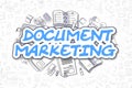 Document Marketing - Doodle Blue Word. Business Concept.