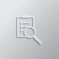 document, msds paper style icon. Grey color background