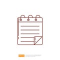 Document Note Vector Line Icon