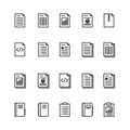 Document and notebook outline icon. isolated checklist paper icon in thin line style for graphic and web design. Simple flat symbo Royalty Free Stock Photo