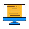 document of operating system icon color illustration Royalty Free Stock Photo