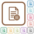 Document options simple icons