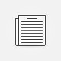 Document outline concept icon in thin line style Royalty Free Stock Photo