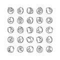 Document outline icon set. Royalty Free Stock Photo
