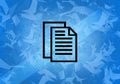 Document pages aesthetic abstract icon on blue background Royalty Free Stock Photo