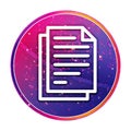 Document pages icon creative trendy colorful round button illustration