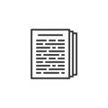 Document pages line icon