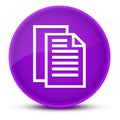 Document pages luxurious glossy purple round button abstract Royalty Free Stock Photo