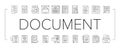 document paper file business page icons set vector Royalty Free Stock Photo