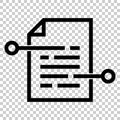 Document paper icon in flat style. Terms sheet illustration on i Royalty Free Stock Photo