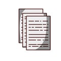 Document paper information content icon isolated design shadow