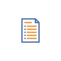 Document paper outline icon. isolated note paper icon in thin line style for graphic and web design. Simple flat symbol Pixel Perf Royalty Free Stock Photo