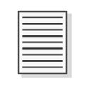 Document papers line icon, outline vector sign isolated on white background