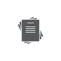 Document papers pile line icon, outline vector sign, linear style pictogram isolated on white Royalty Free Stock Photo