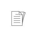 Document papers pile line icon, outline vector sign, linear style pictogram isolated on white Royalty Free Stock Photo