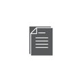 Document papers pile line icon, outline vector sign, linear style pictogram isolated on white Royalty Free Stock Photo