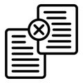 Document patent icon outline vector. Law copyright