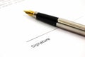 A document and a pen Royalty Free Stock Photo