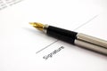 A document and a pen Royalty Free Stock Photo