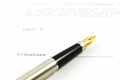 A document and a pen Royalty Free Stock Photo