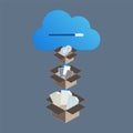 Cloud Storage Box Royalty Free Stock Photo