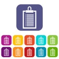 Document plan icons set Royalty Free Stock Photo