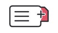 Document with Plus Sign Flat Icon for Add File or New Document, vector design Generative AI Royalty Free Stock Photo
