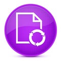 Document process aesthetic glossy purple round button abstract