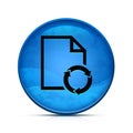 Document process Help icon on classy splash blue round button illustration