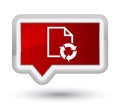 Document process icon prime red banner button