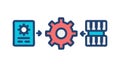 Document Processing Automation Icon for Workflow Efficiency, vector design Generative AI Royalty Free Stock Photo