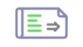 Document Processing Vector Icon, File Transfer and Action Symbol, vector design Generative AI Royalty Free Stock Photo