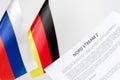 Russia germany flag nord stream Royalty Free Stock Photo